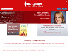 Tablet Screenshot of harlequinmorethanwords.com